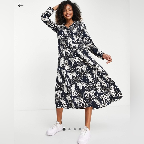 Monki Dresses & Skirts - Midi Monki cat print dress!